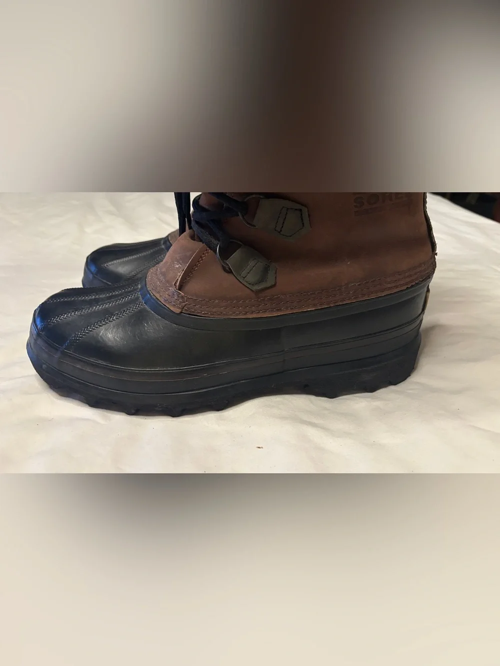 Vintage Sorel Bighorn Men’s Size 10 Snow Boots Leather Made in Canada Insulated